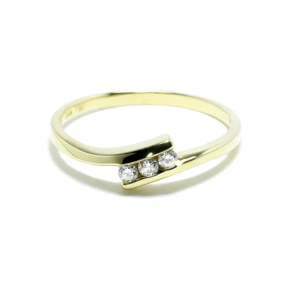 Blink-Blink Briliantový prsteň zo žltého zlata 0.14 ct1327ZDG
