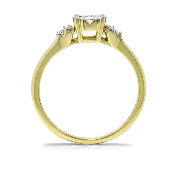 Blink-Blink Elegantný prsteň zo zlata s diamantami 0.21 ct1554ZDG