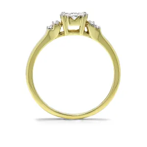 Blink-Blink Elegantný prsteň zo zlata s diamantami 0.21 ct1554ZDG