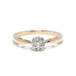 Blink-Blink Elegantný diamantový prsteň  z ružového zlata 0.16 ct1440RDG