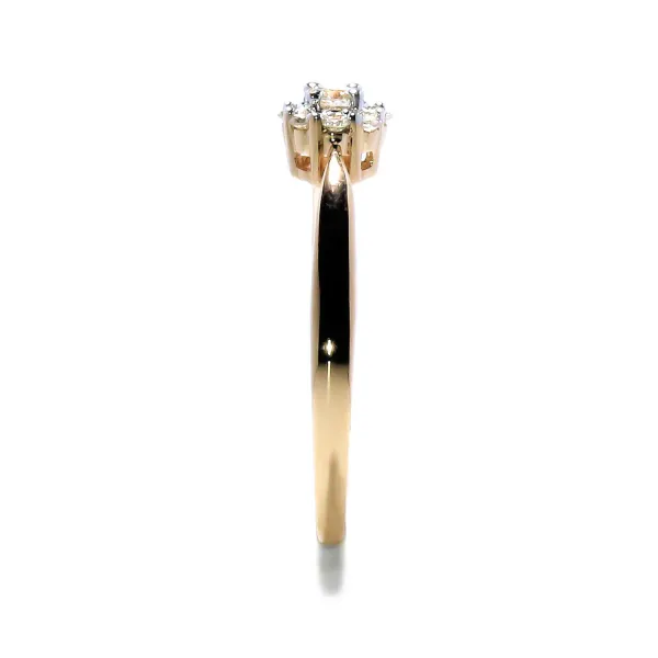 Blink-Blink Elegantný diamantový prsteň  z ružového zlata 0.16 ct1440RDG