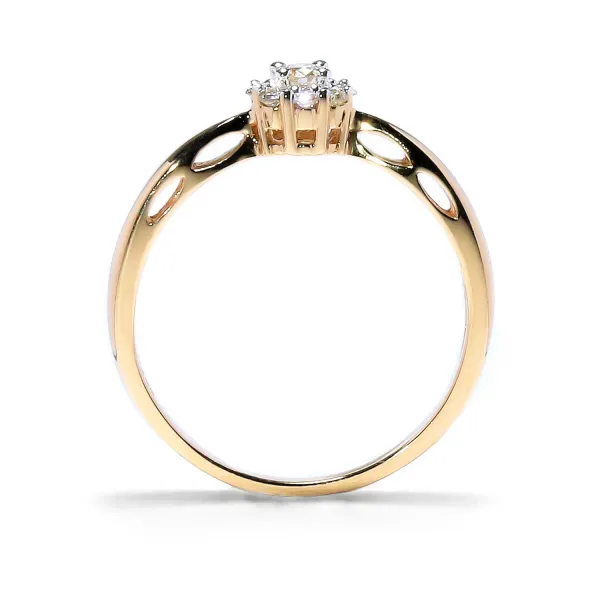 Blink-Blink Elegantný diamantový prsteň  z ružového zlata 0.16 ct1440RDG