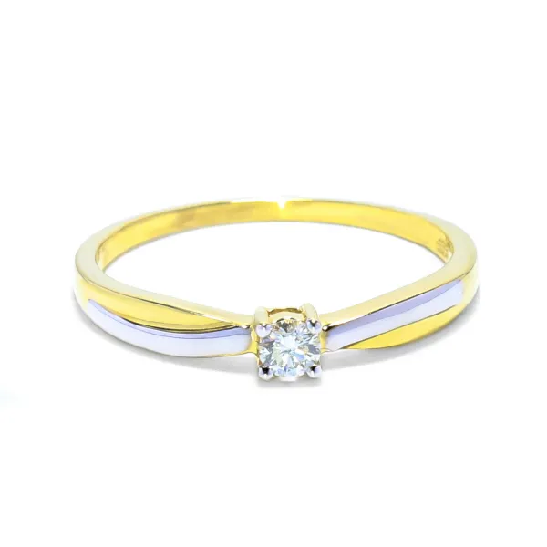 Blink-Blink Kombinovaný diamantový prsteň 0.10 ct1308ZbDG