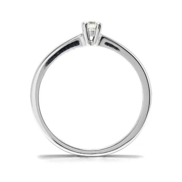 Blink-Blink Elegantný prsteň z bieleho zlata s diamantom 0.10 ct1174BDG