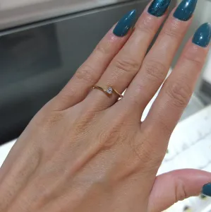 Blink-Blink Jemný diamantový zlatý prsteň 0.02 ct1322ZDG