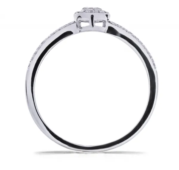 Blink-Blink Elegantný prsteň z bieleho zlata s diamantmi 0.12 ct1656BDA