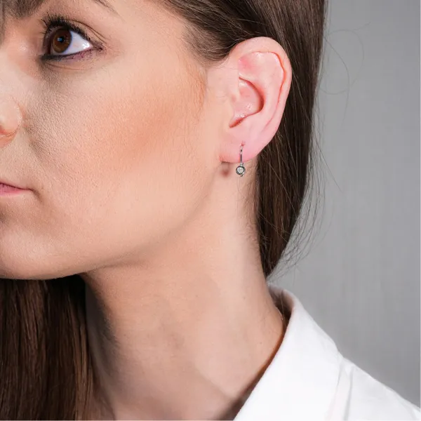 Blink-Blink Elegantné diamantové náušnice z bieleho zlata 0.03 ct3205BDA