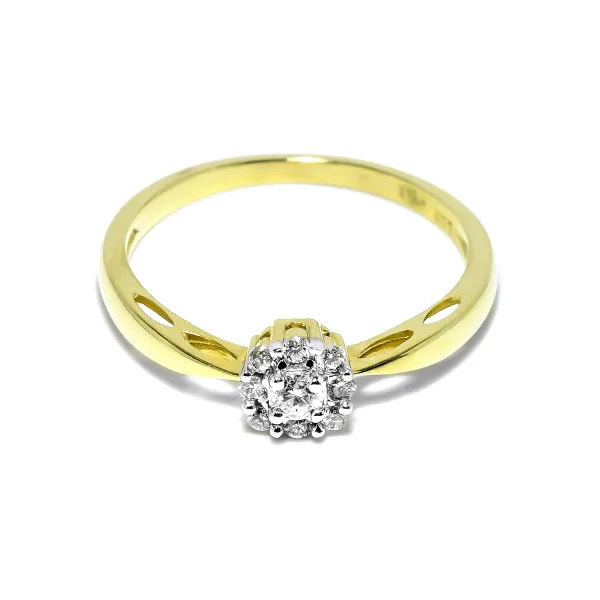 Blink-Blink Elegantný diamantový prsteň zo zlata 0.16 ct1440ZDG