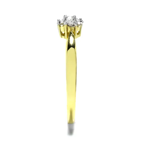 Blink-Blink Elegantný diamantový prsteň zo zlata 0.16 ct1440ZDG