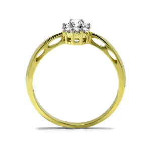 Blink-Blink Elegantný diamantový prsteň zo zlata 0.16 ct1440ZDG