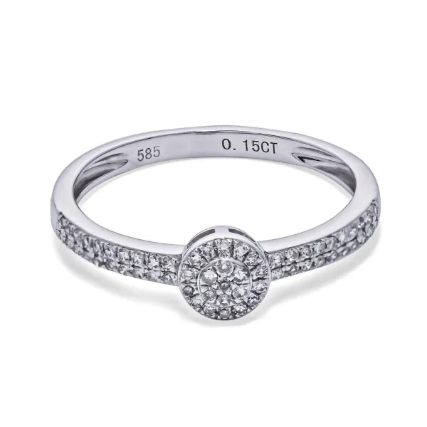 Blink-Blink Diamantový prsteň z bieleho zlata 0.15 ct1654BDA2