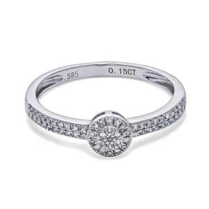 Blink-Blink Diamantový prsteň z bieleho zlata 0.15 ct1654BDA2