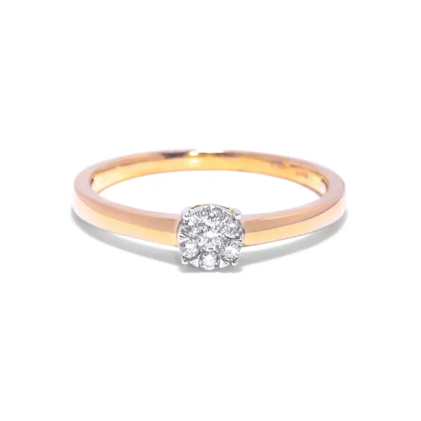 Blink-Blink Elegantný diamantový prsteň z ružového zlata 0.11 ct1444RDG