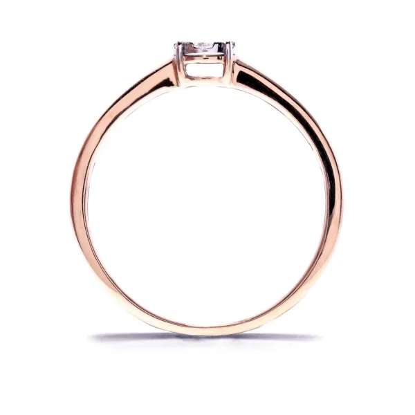 Blink-Blink Elegantný diamantový prsteň z ružového zlata 0.11 ct1444RDG