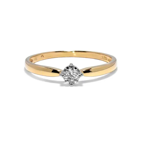Blink-Blink Jemný zlatý prsteň osadený diamantmi 0.05 ct1434RDG
