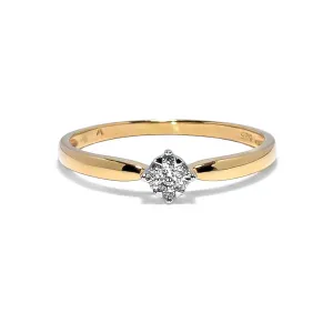Blink-Blink Jemný zlatý prsteň osadený diamantmi 0.05 ct1434RDG