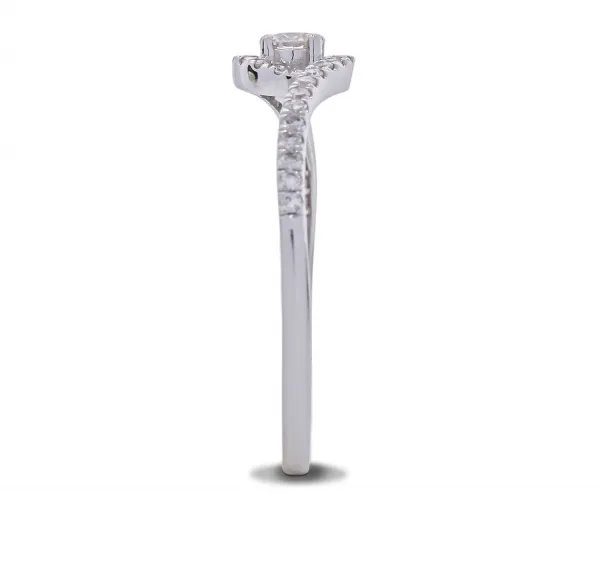 Blink-Blink Elegantný diamantový prsteň z bieleho zlata 0.20 ct1652BDA