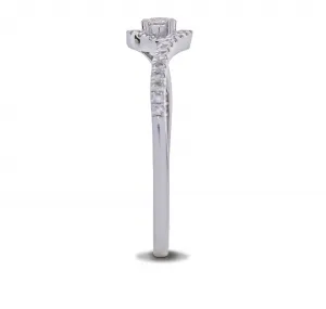 Blink-Blink Elegantný diamantový prsteň z bieleho zlata 0.20 ct1652BDA
