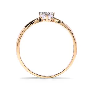 Blink-Blink Jemný zlatý prsteň osadený diamantmi 0.05 ct1434RDG