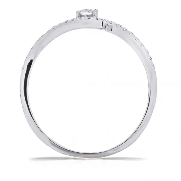 Blink-Blink Elegantný diamantový prsteň z bieleho zlata 0.20 ct1652BDA