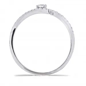 Blink-Blink Elegantný diamantový prsteň z bieleho zlata 0.20 ct1652BDA