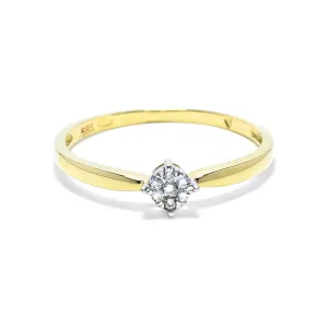 Blink-Blink Jemný zlatý prsteň s osadenými diamantmi 0.06 ct1434ZDG