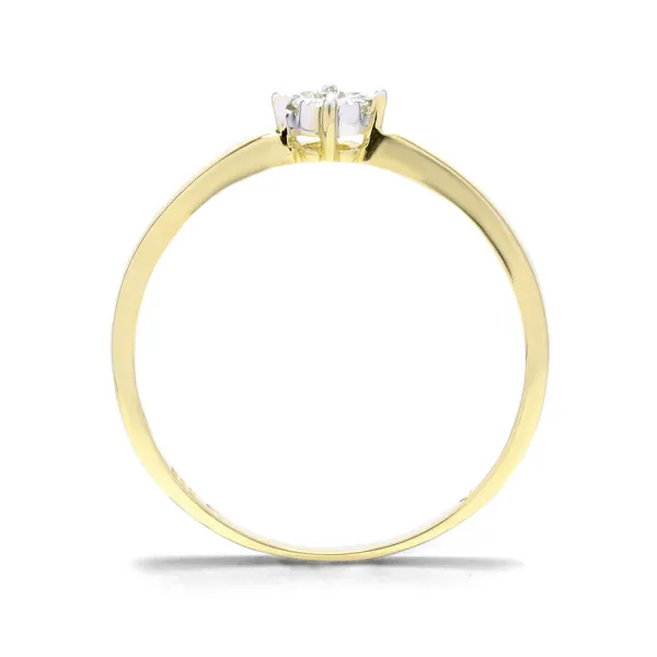 Blink-Blink Jemný zlatý prsteň s osadenými diamantmi 0.06 ct1434ZDG