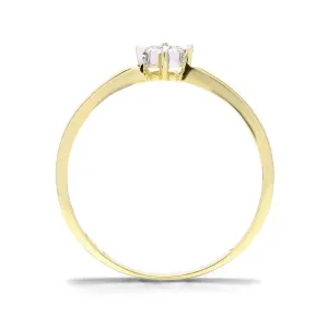 Blink-Blink Jemný zlatý prsteň s osadenými diamantmi 0.06 ct1434ZDG