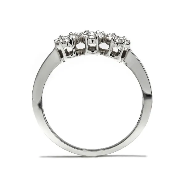 Blink-Blink Elegantný diamantový prsteň z bieleho zlata 0.18 ct1464BDG