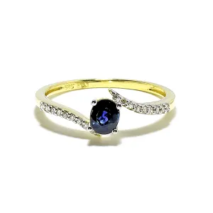 Blink-Blink Elegantný diamantový prsteň so Zafírom2206ZZG
