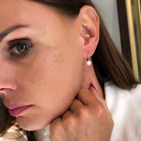 Blink-Blink Dámske náušnice zo žltého zlata s Perlou3260ZPG