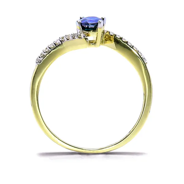 Blink-Blink Elegantný diamantový prsteň so Zafírom2206ZZG
