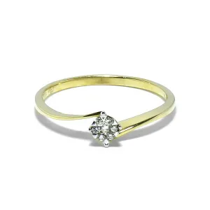 Blink-Blink Jemný prsteň zo žltého zlata s diamantom 0.05 ct1420ZDG*