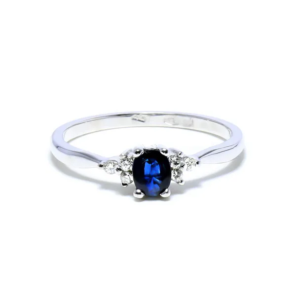 Blink-Blink Elegantný diamantový prsteň s prírodným Zafírom2220BZaG