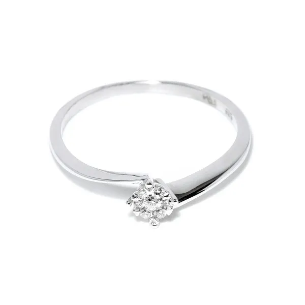 Blink-Blink Jemný prsteň z bieleho zlata s diamantom 0.05 ct1420BDG