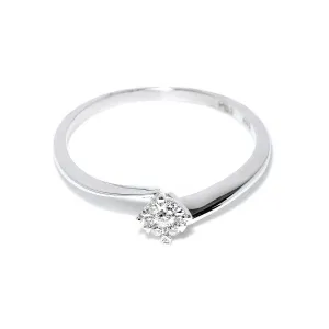 Blink-Blink Jemný prsteň z bieleho zlata s diamantom 0.05 ct1420BDG