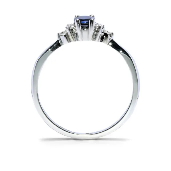 Blink-Blink Elegantný diamantový prsteň s prírodným Zafírom2220BZaG