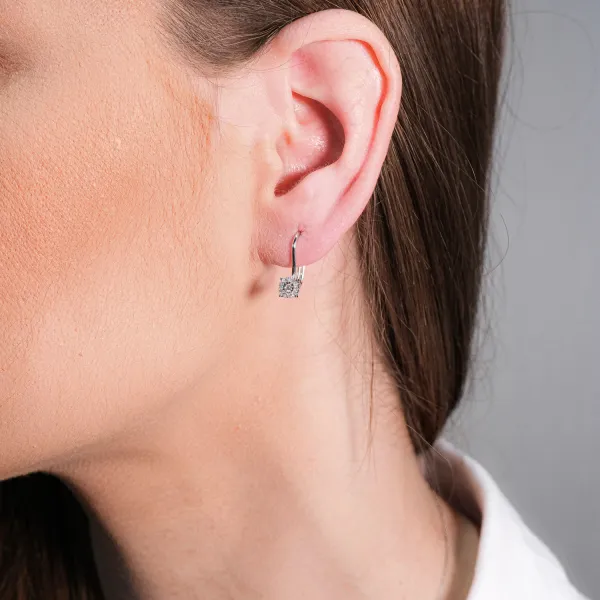 Blink-Blink Dámske diamantové náušnice z bieleho zlata 0.23 ct3204BDA