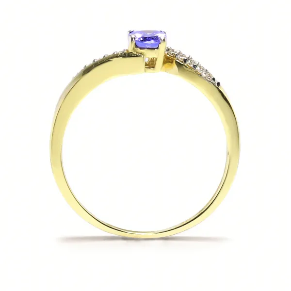 Blink-Blink Zlatý prsteň s Tanzanitom a diamantami2206ZTaG
