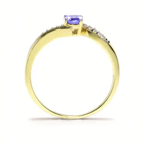 Blink-Blink Zlatý prsteň s Tanzanitom a diamantami2206ZTaG