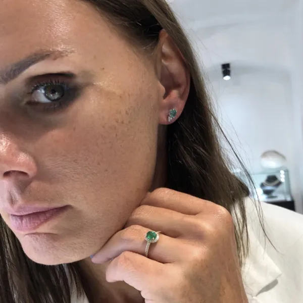 Blink-Blink Smaragdové náušnice s diamantami3177BSDZS