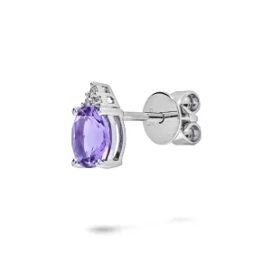 Blink-Blink Napichovacie náušnice s Ametystom a diamantami3161BAm