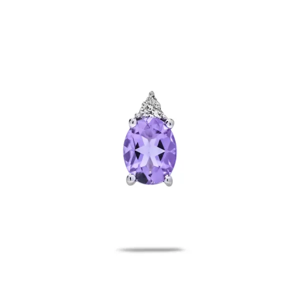 Blink-Blink Napichovacie náušnice s Ametystom a diamantami3161BAm