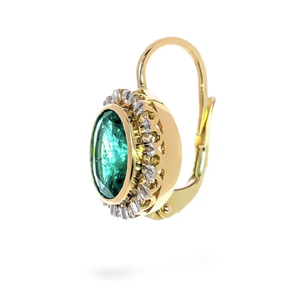 Blink-Blink Luxusné Smaragdové náušnice s diamantami3284ZSG