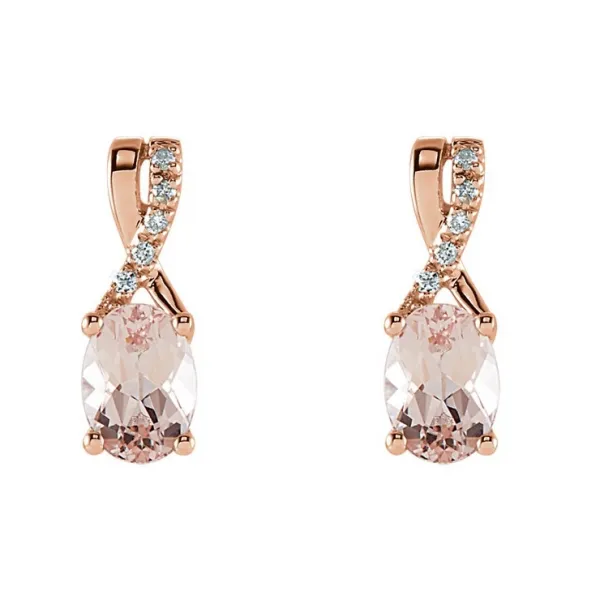 Blink-Blink Diamantové náušnice s Morganitom3190BMoZS
