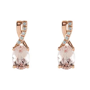 Blink-Blink Diamantové náušnice s Morganitom3190BMoZS
