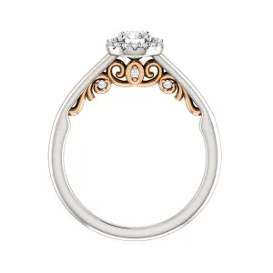 Blink-Blink Luxusný diamantový prsteň z bieleho a ružového zlata 0.35 ct1870BrDZS