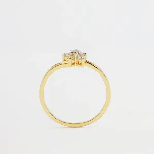 Blink-Blink Nádherný diamantový prsteň v tvare kvetu 0.14 ct1534ZDG