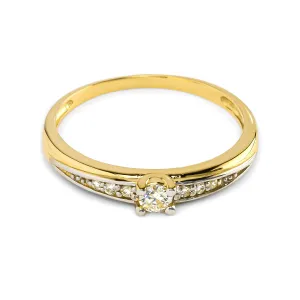 Blink-Blink Zásnubný diamantový prsteň zo žltého zlata 0.15 ct1412ZDG