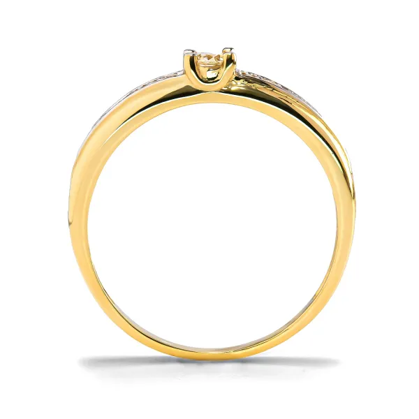 Blink-Blink Zásnubný diamantový prsteň zo žltého zlata 0.15 ct1412ZDG